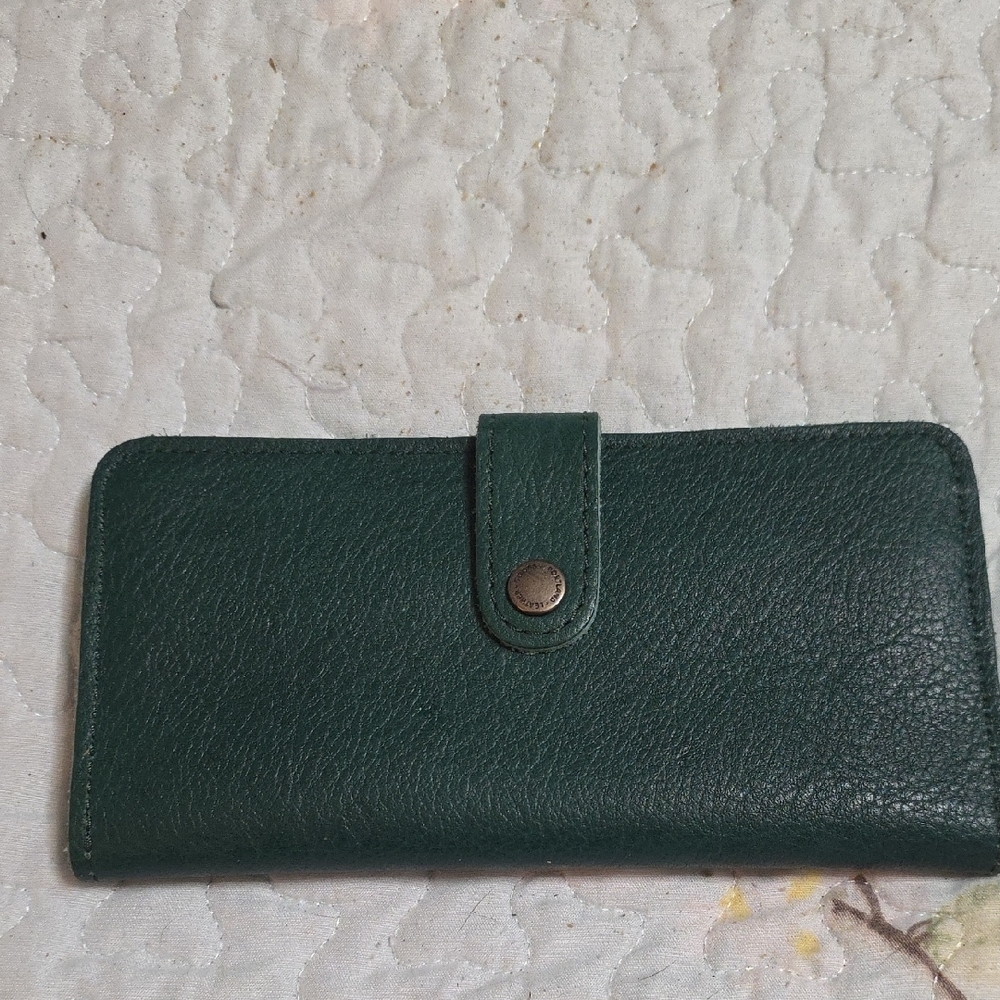Portland Leather Goods Baclara Bi-fold Wallet (Forest Green) EUC